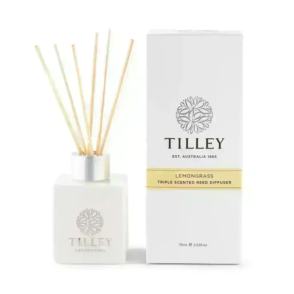 Tilley Classic White - Reed Diffuser 75ml - Lemongrass
