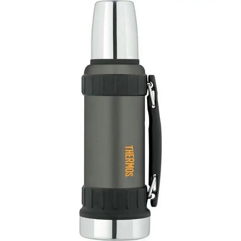 Thermos 1.2l Work Bottle Vacuum Flask Gun Metal Grey
