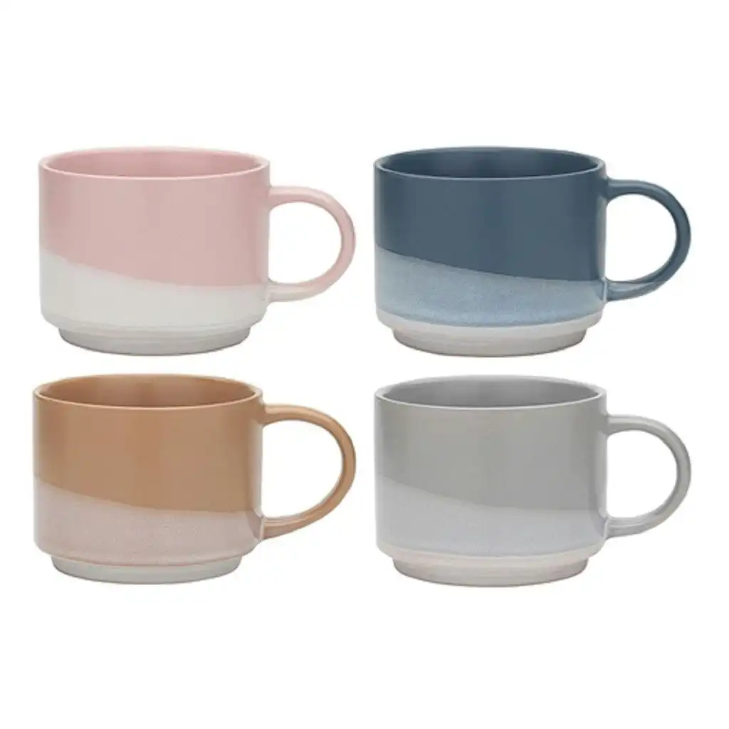 Porto Shoreline Mugs 235ml Set Of 4 - Assorted Colours