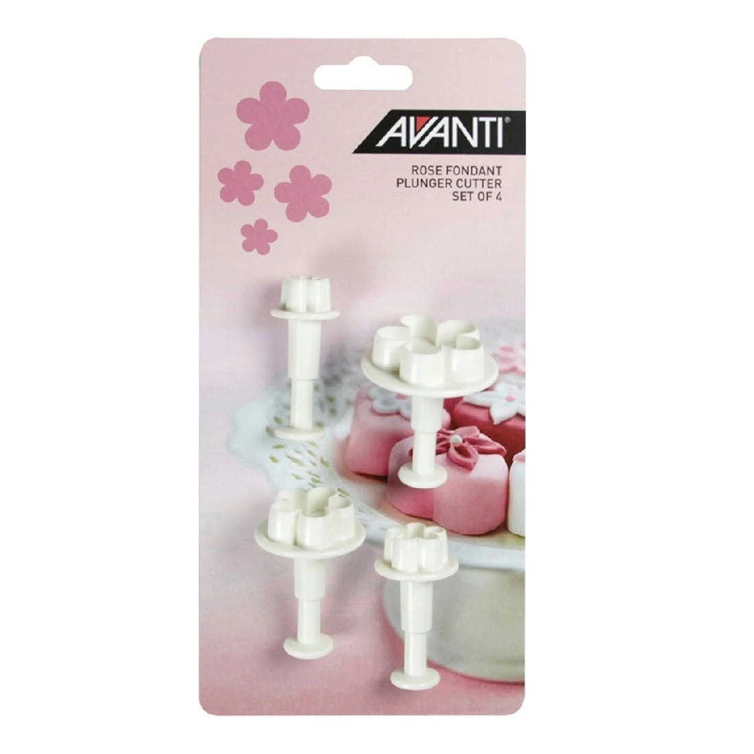 Avanti Bake - Rose Fondant Plung Cut Set - 4pc