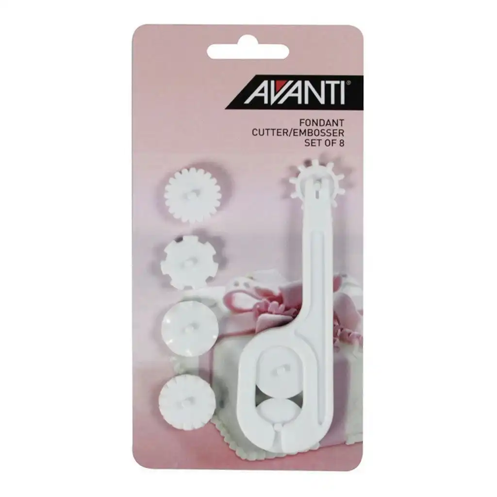 Avanti Bake - Fondant Cutter/Embosser Set- 8pce