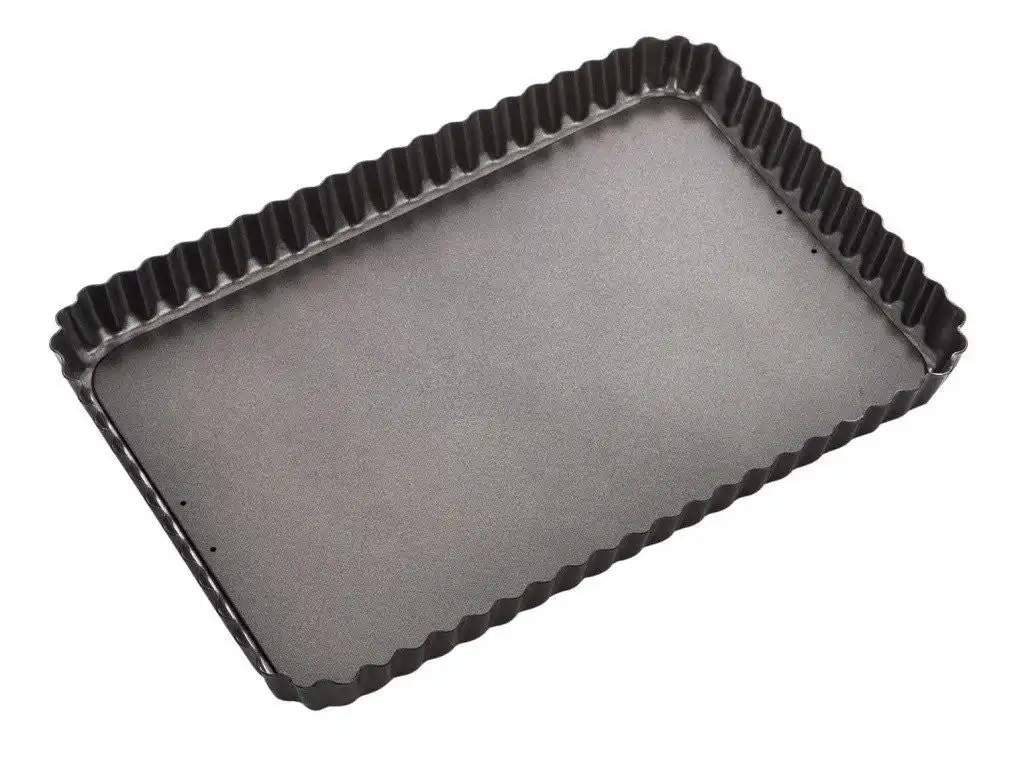 Master Pro N/S Fluted Rect Flan/Quiche Tin 32x22cm