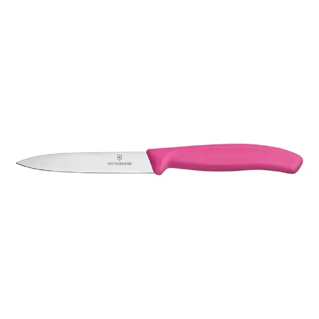 Victorinox Paring Knife Pointed Tip Straight 10cm - Pink