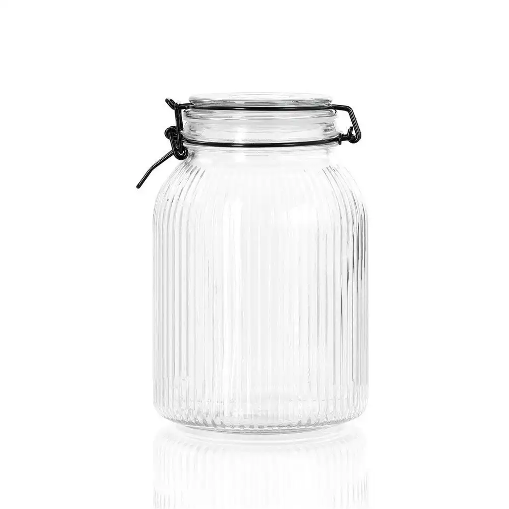 Fido Stripe Clip Jar 1.9l 13.5x13.5x20.5cm
