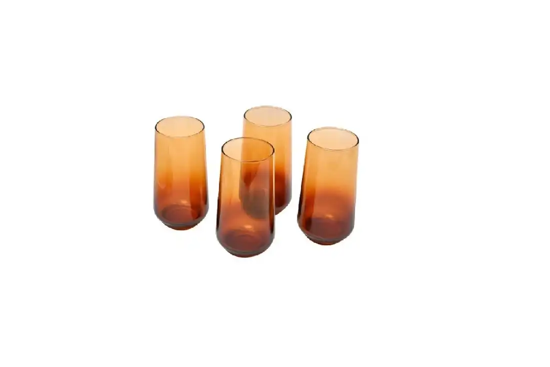 Classica Art Craft Iconic Amber Hiball 470ml Set Of 4