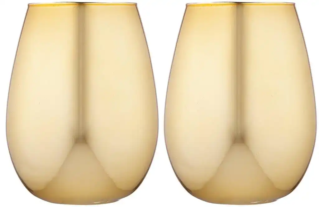 Tempa Aurora Glass Tumbler 2pk Gold