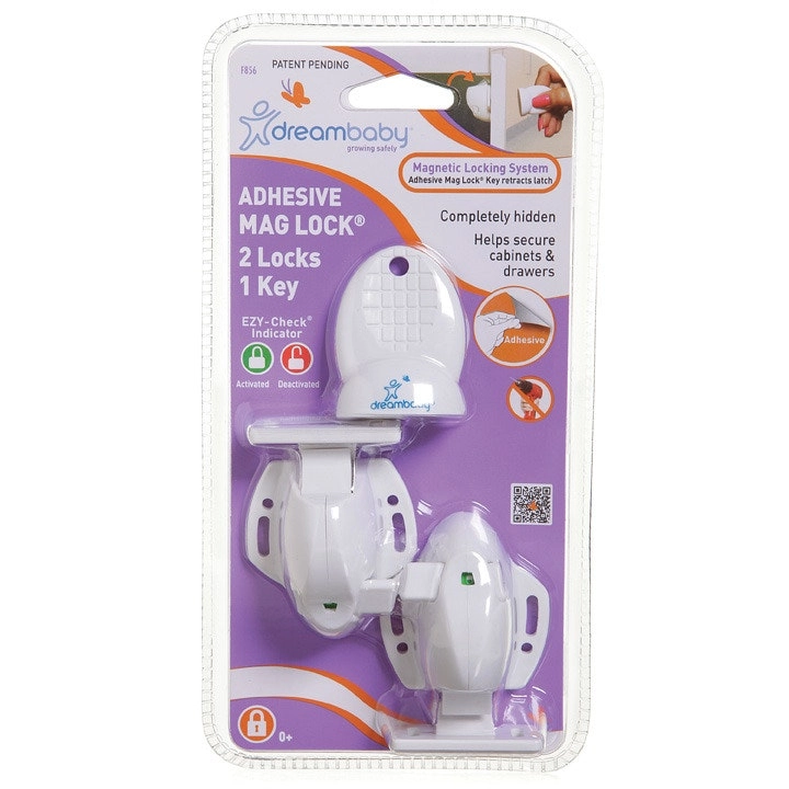 dreambaby Adhesive Mag Lock 2 Locks & 1 Key