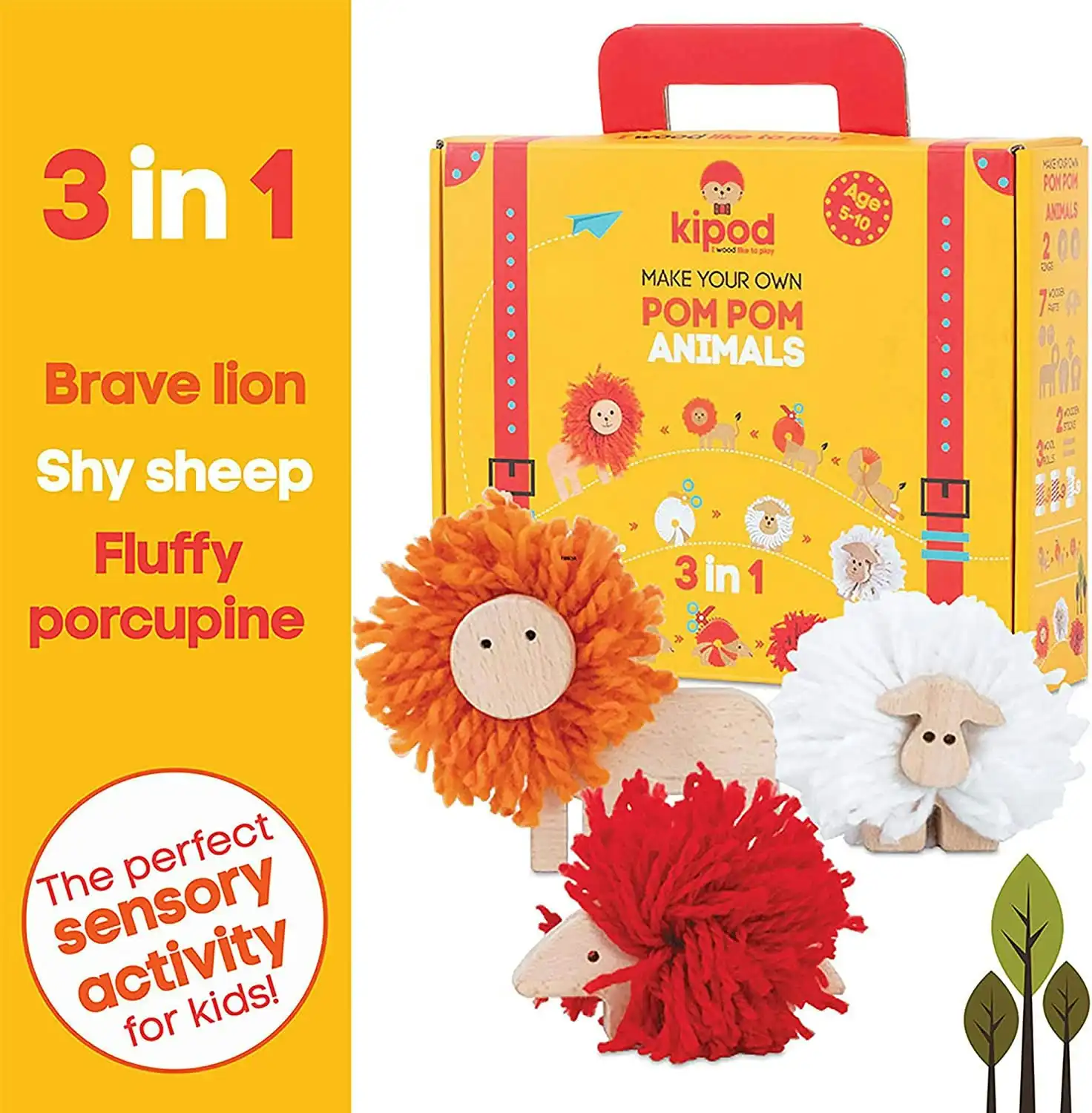 Kipod Pom Pom Lion Kit