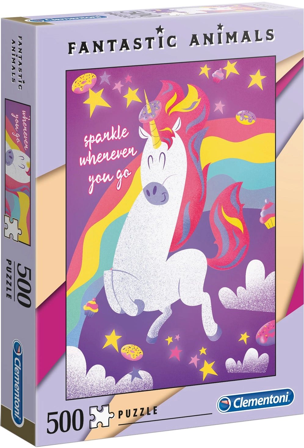 500-Piece Clementoni Jigsaw Puzzle, Fantastic Animals Unicorn