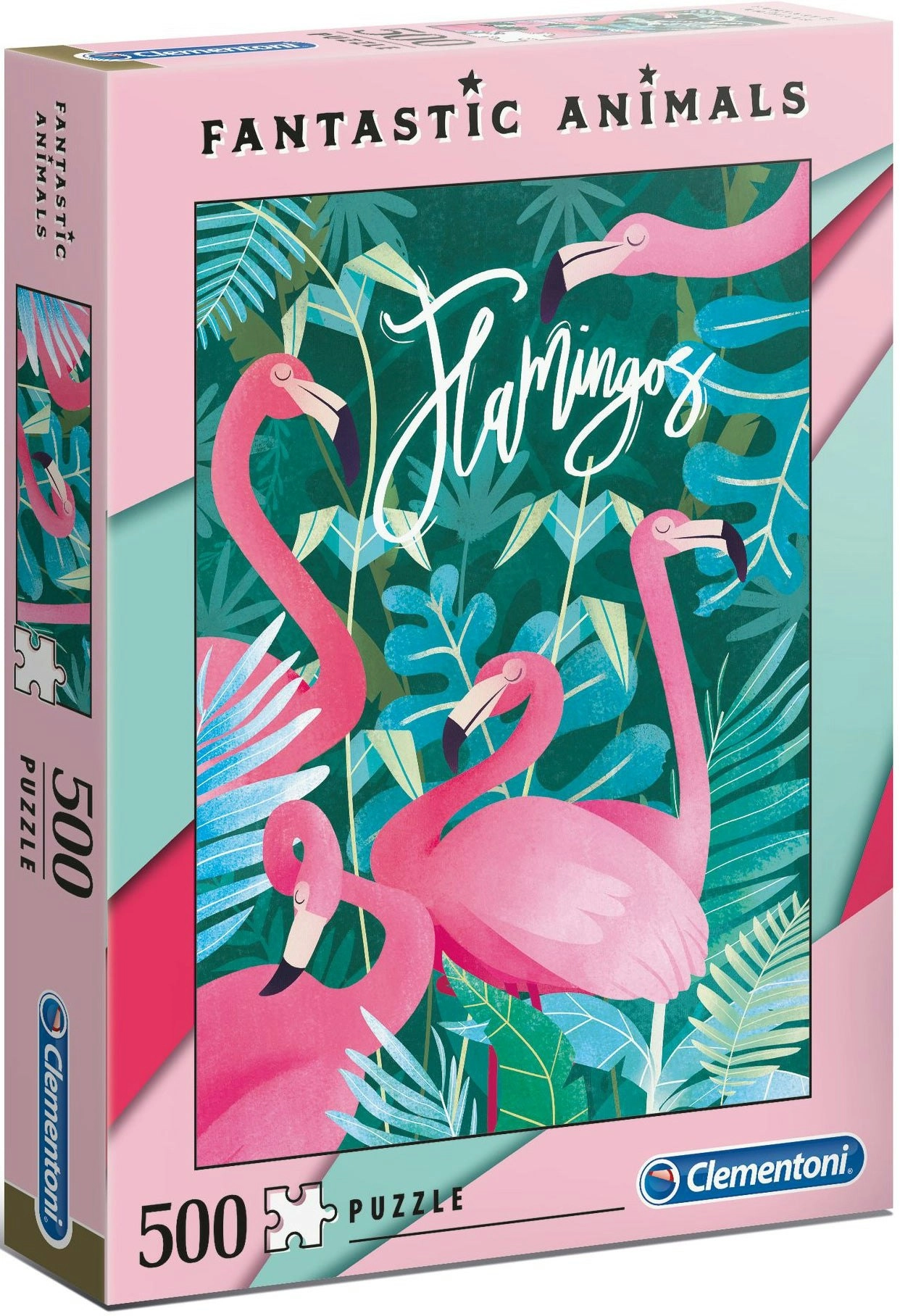 500-Piece Clementoni Jigsaw Puzzle, Fantastic Animals Flamingos