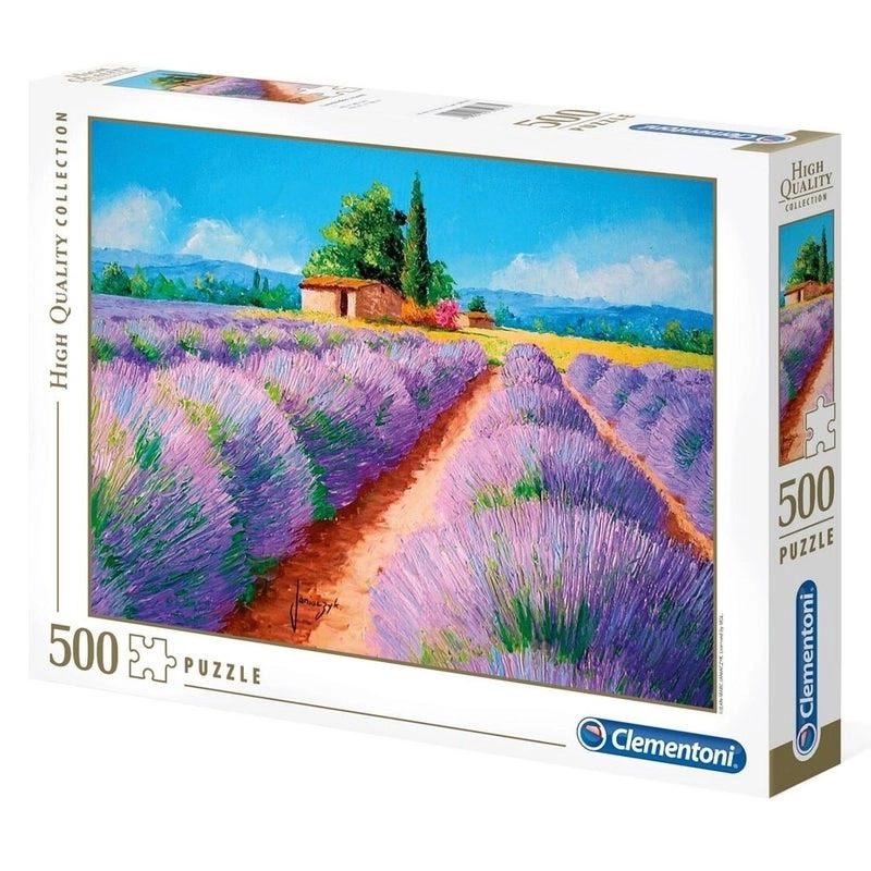 500-Piece Clementoni Jigsaw Puzzle, Field of Lavender Scent