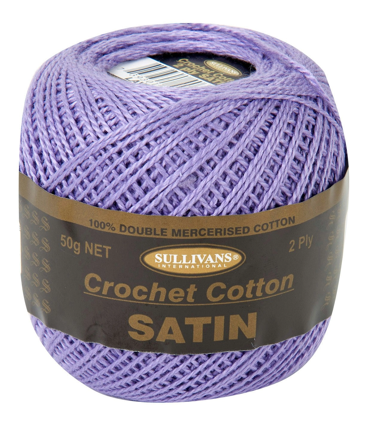 Sullivans Crochet Yarn 2ply, 50g Cotton Satin Yarn