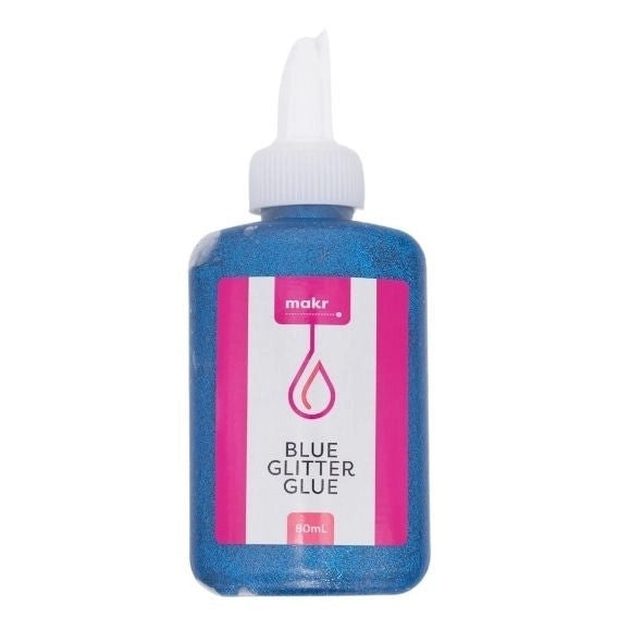 Makr Glitter Glue, Blue- 80ml