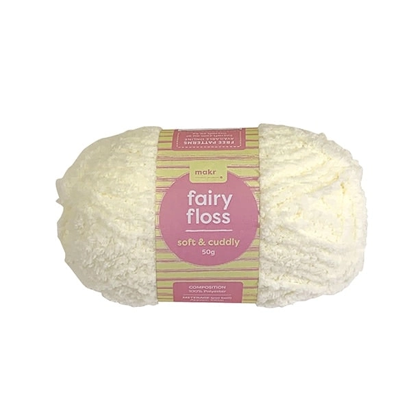 Makr Fairy Floss Crochet & Knitting Yarn, 50g Polyester Yarn