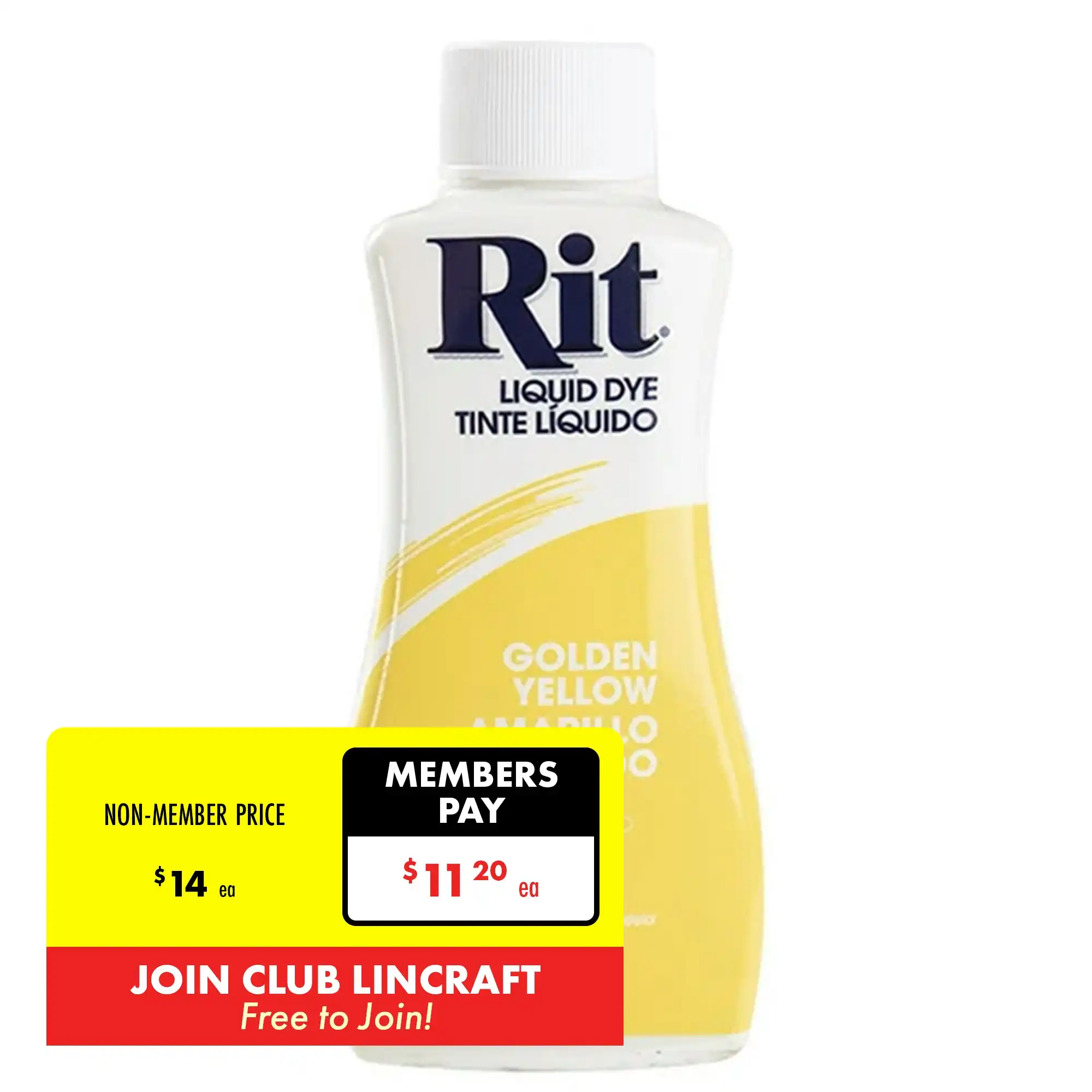 Rit Liquid Fabric Dye, Golden Yellow- 236ml