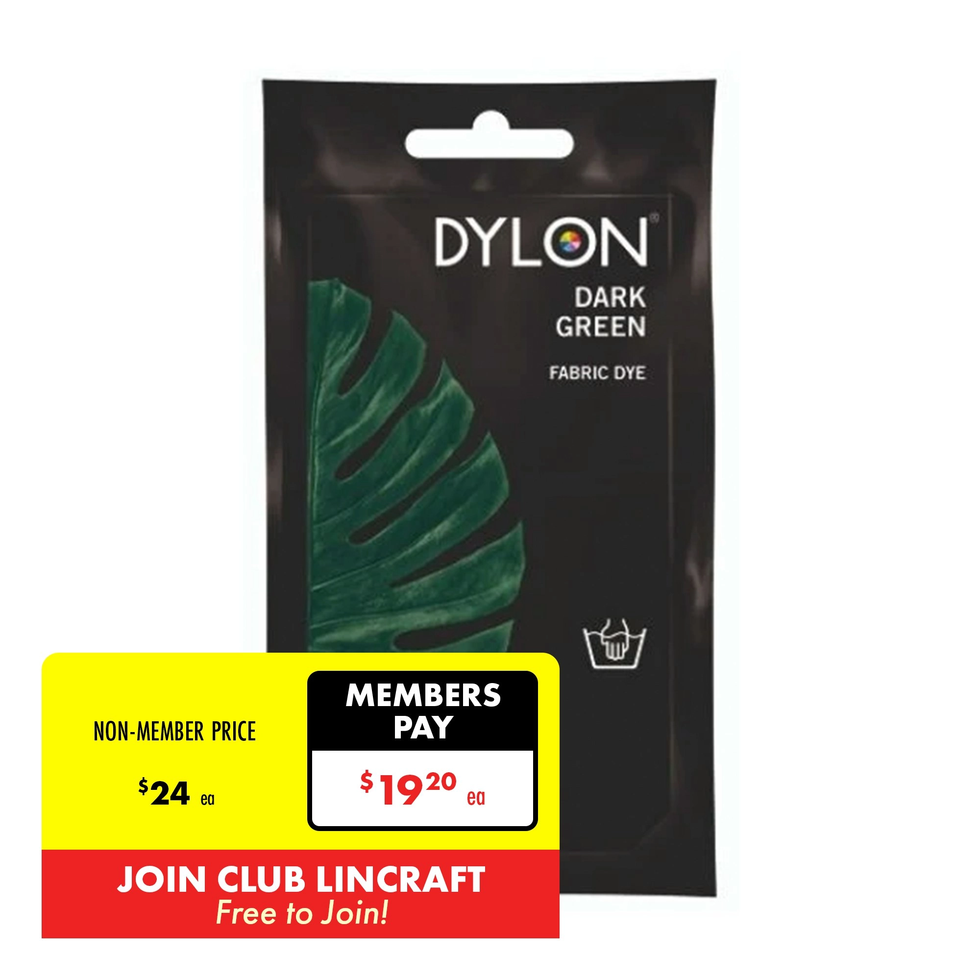 Dylon Hand Fabric Dye, Dark Green- 50g