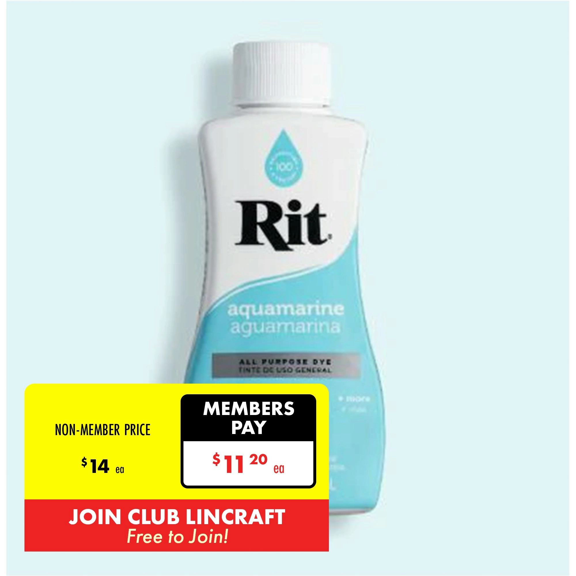 Rit Dye Liquid, Aquamarine- 236ml