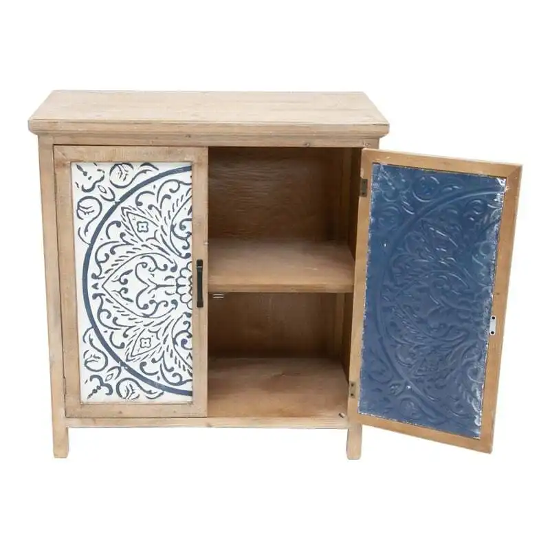 Willow & Silk  Wooden 81.5cm Mandala Double-Door Cabinet/Organiser