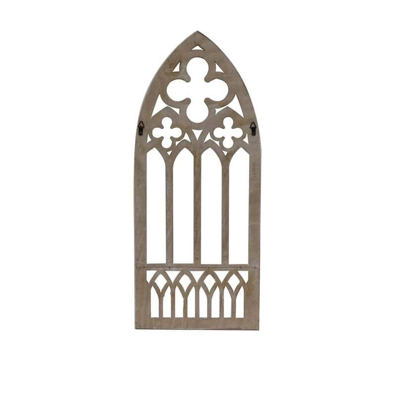 Willow & Silk MDF 90cm Gothic Arc Flower Wall Art