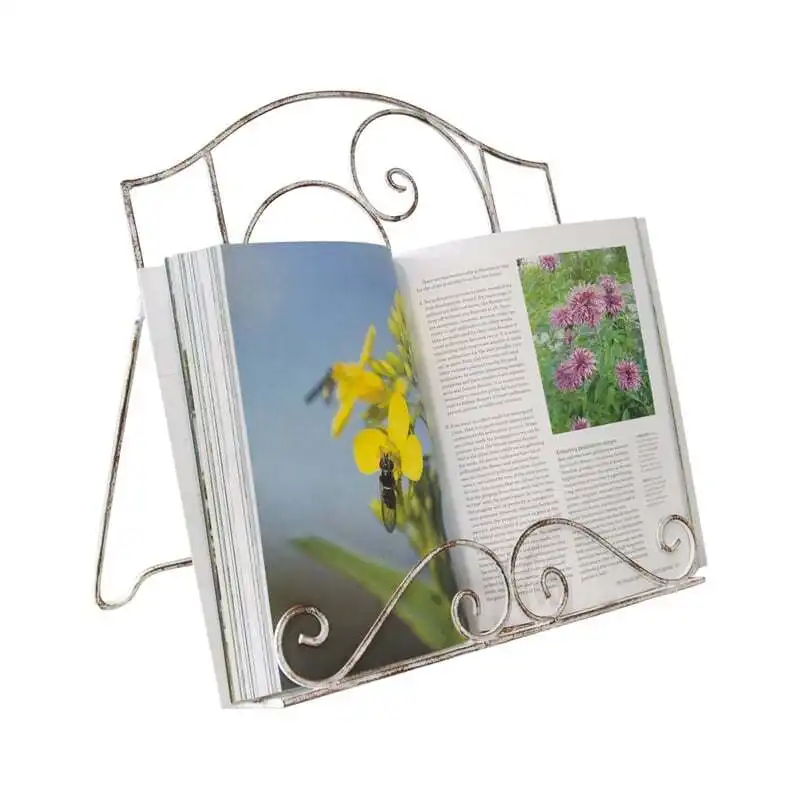 Willow & Silk Metal 36.8cm White Kitchen Recipe Heart Book Stand