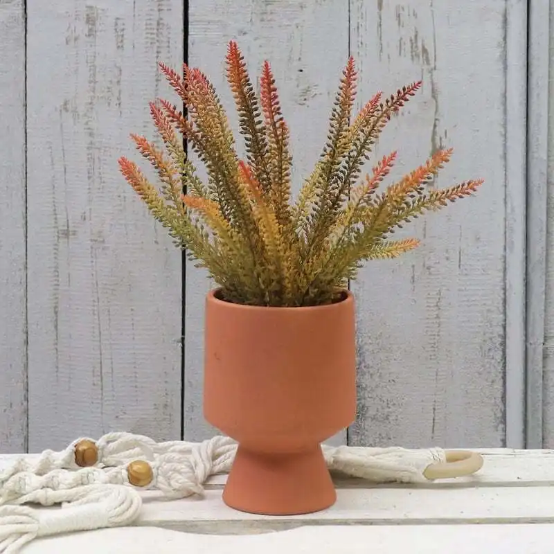 Willow & Silk Artificial 32cm Fern Plant in Ceramic Vase Pot