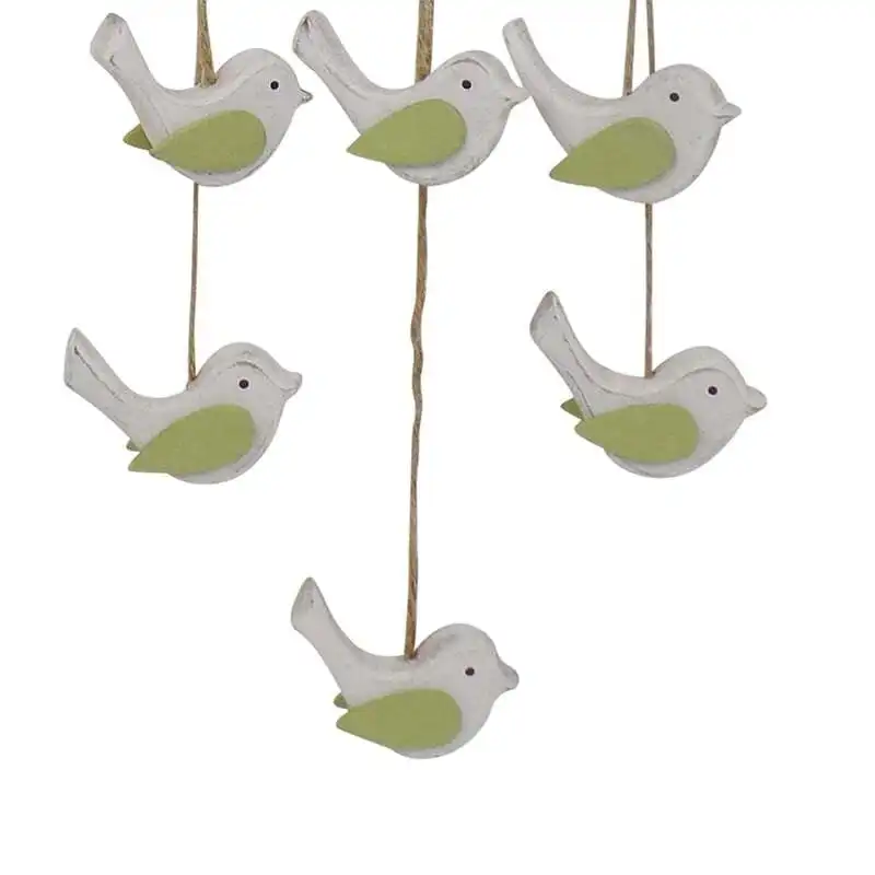 Willow & Silk Hanging Set of 2 Wooden 42cm Flying Bird Flocks Wall Accent