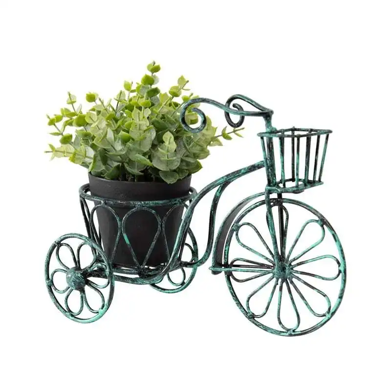 Willow & Silk Metal 25cm Acqa Bicycle Garden Pot/Planter