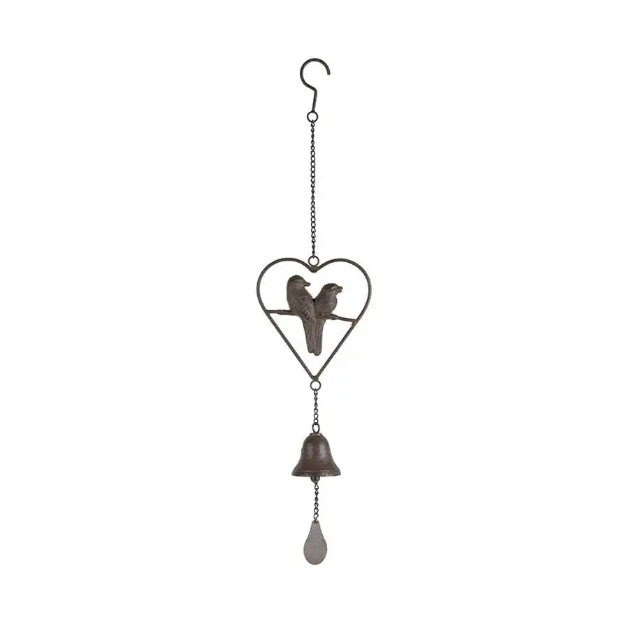 Birds in Heart Hanging Bell Door Chime