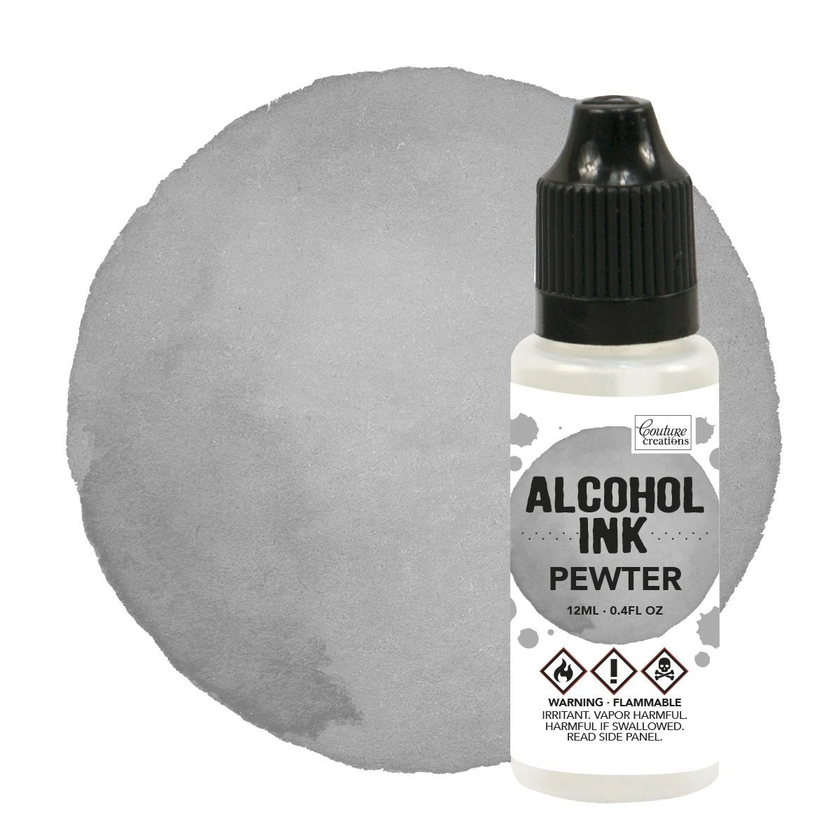 Couture Creations Alcohol Ink - Pewter (Formerly Named Slate)- 12ml