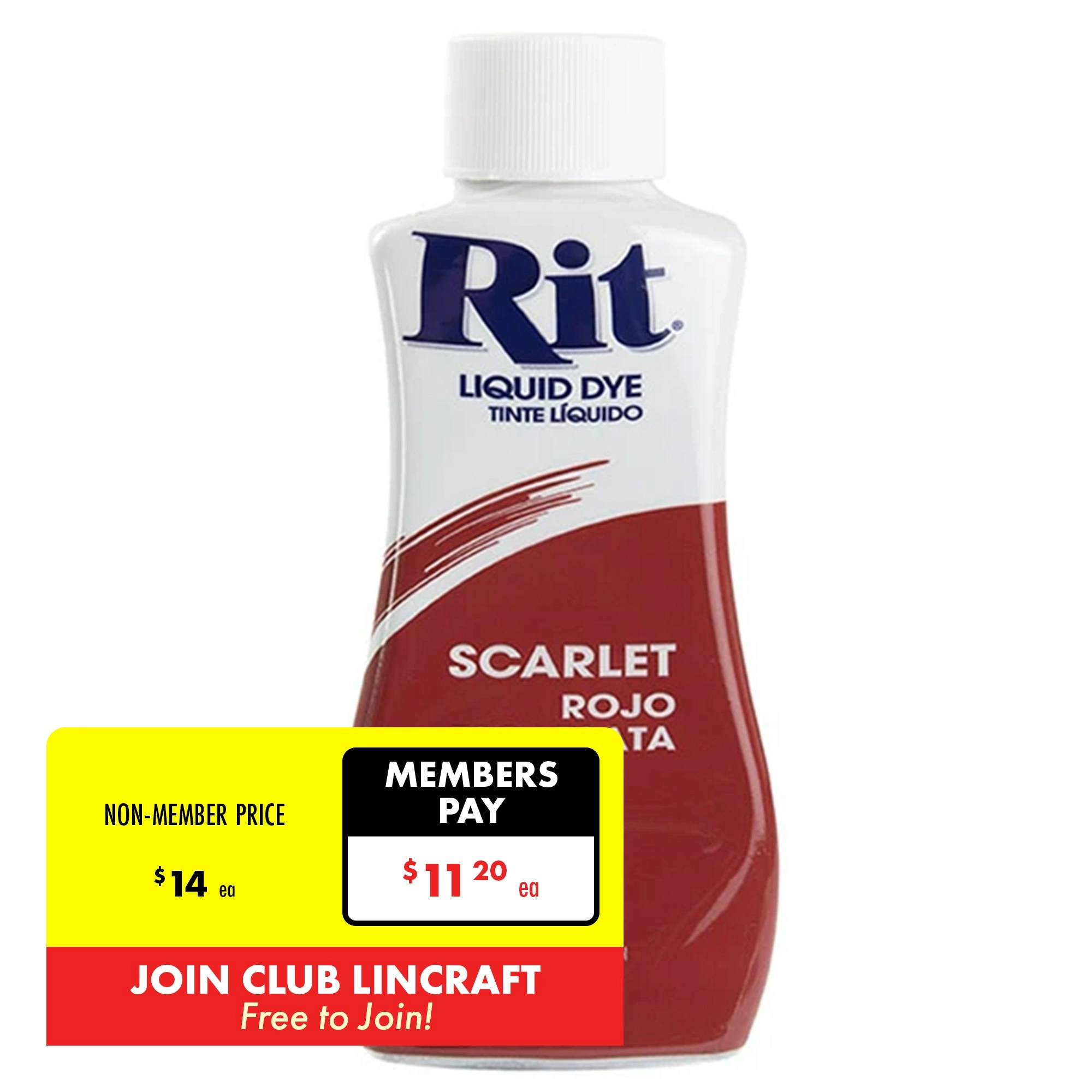 Rit Liquid Fabric Dye, Scarlet- 236ml