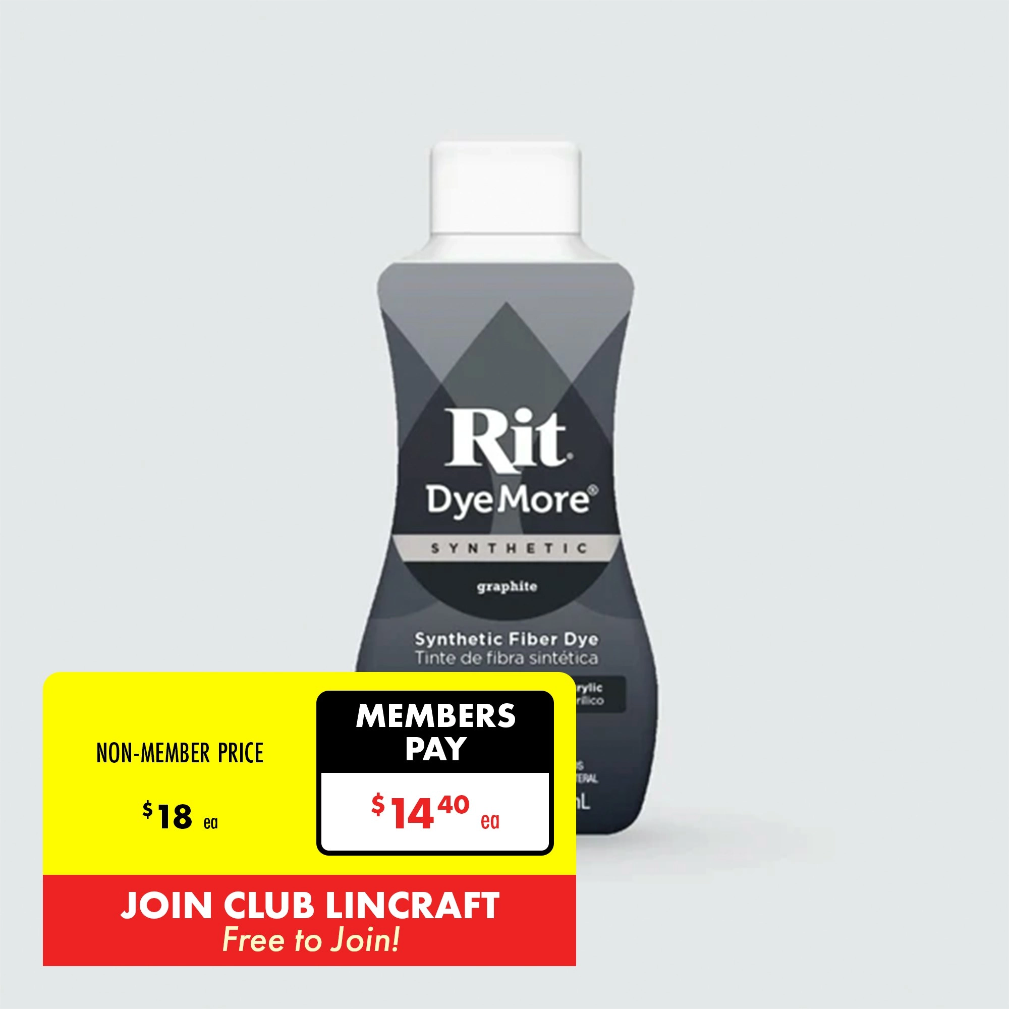 Rit DyeMore Synthetic, Graphite- 207ml