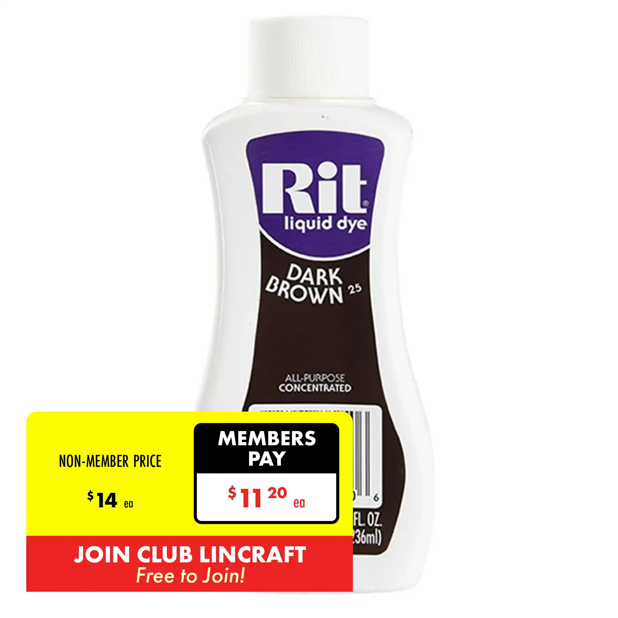 Rit Liquid Fabric Dye, Dark Brown- 236ml