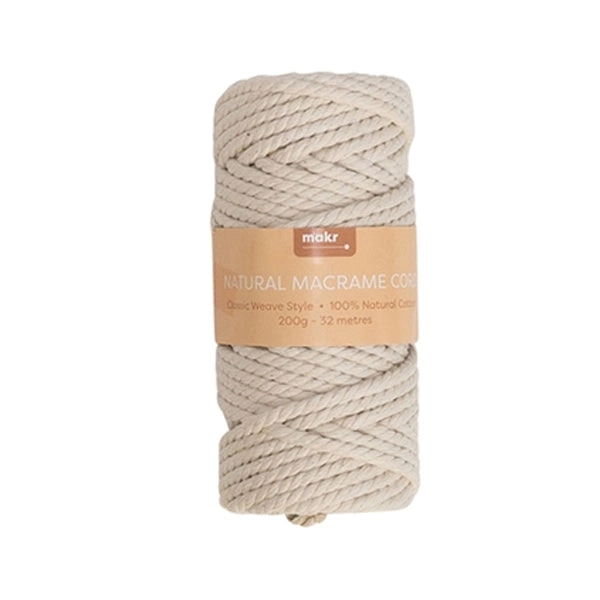 Makr Macrame Cord, Classic Weave- 200g