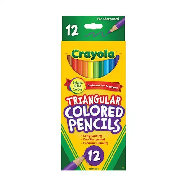 Crayola Full-Size Triangular Coloured Pencils- 12pk