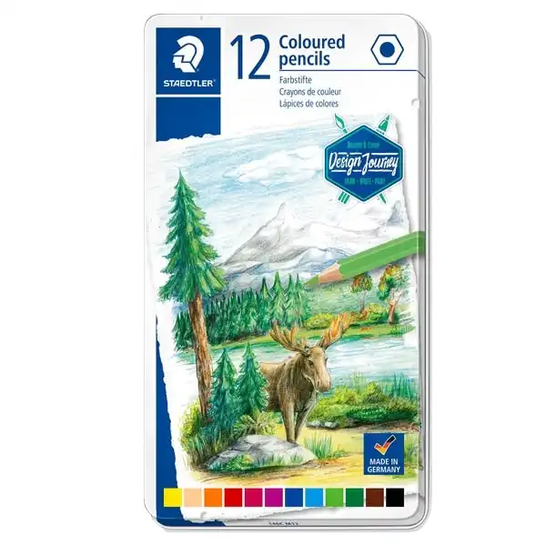 Staedtler Coloured Pencil Tin of 12- Assorted