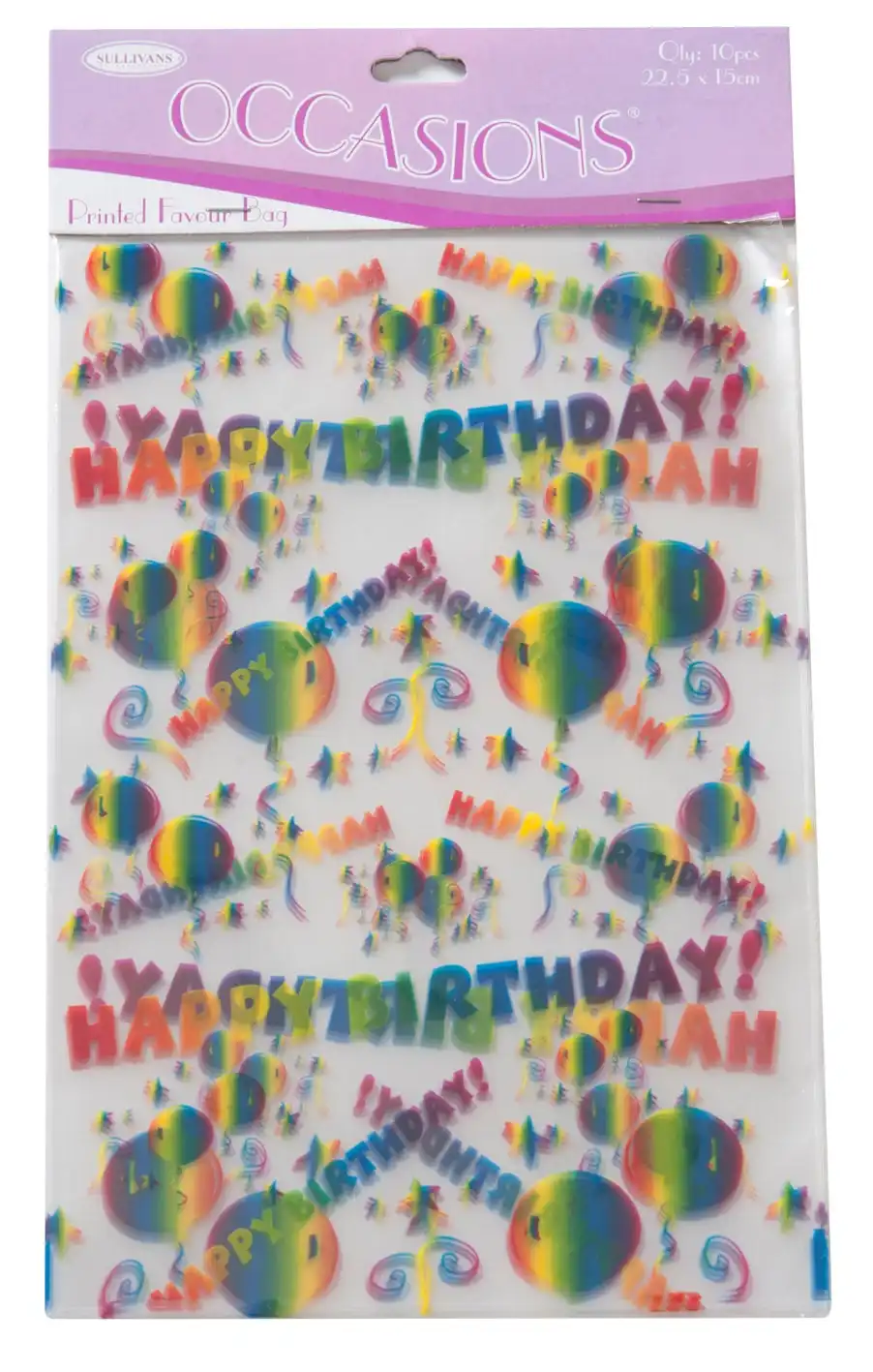 Sullivans Printed Favour Bag, Happy B'day- 10pc