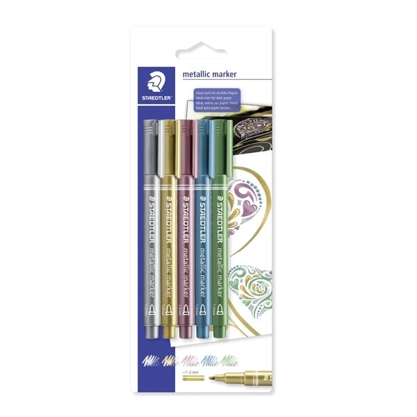 Staedtler Metallic Marker 5pk- Assorted