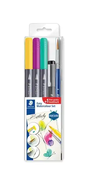 Staedtler Double-Ended Watercolour Pen, Butterfly- 5pk