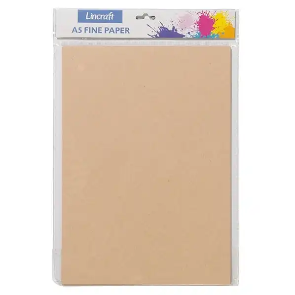 Fine Paper A5, Linen Brown 120gsm- 20pk