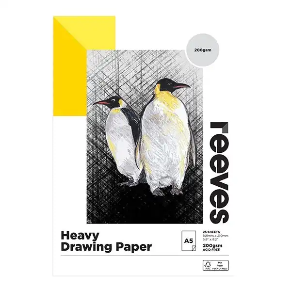 Reeves Heavy Draw Pad, 200gsm- A5