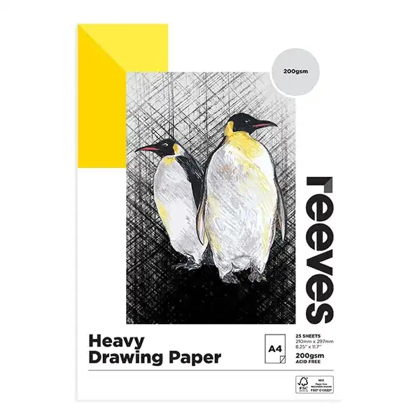 Reeves Heavy Draw Pad, 200gsm- A4