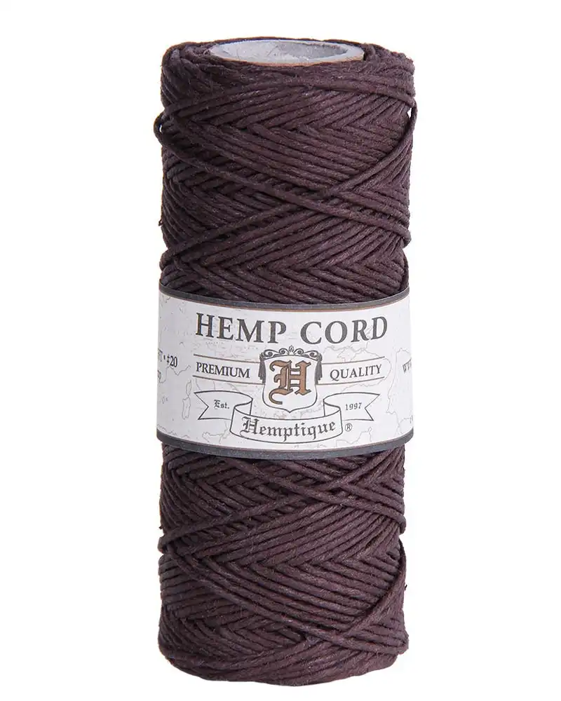 Hemptique Cord Spool #20, Dark Brown- 50g