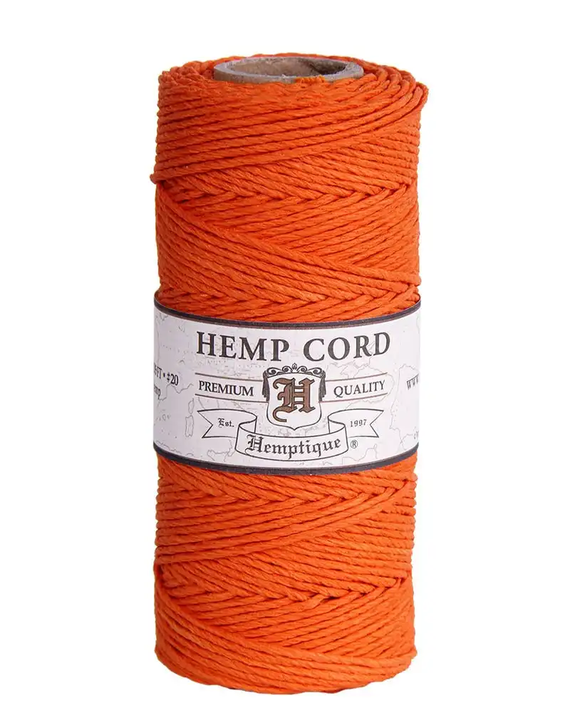 Hemptique Cord Spool #20, Orange- 50g