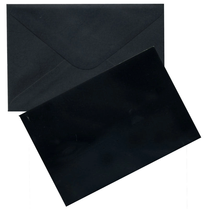 Sullivans Card and Envelope Set, Black Classic- 6pk