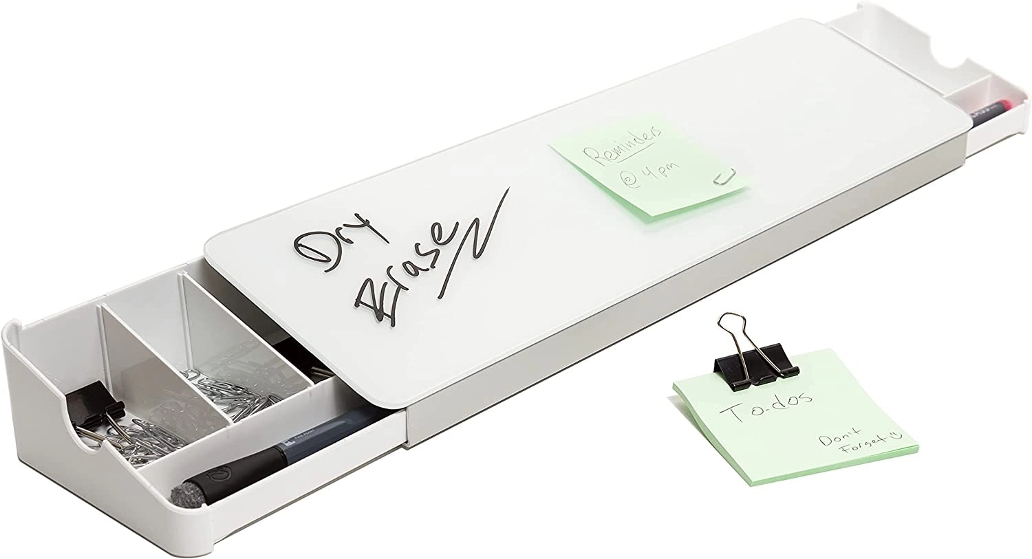 U Brands Glass Dry Erase Desktop Organiser Accessories Included