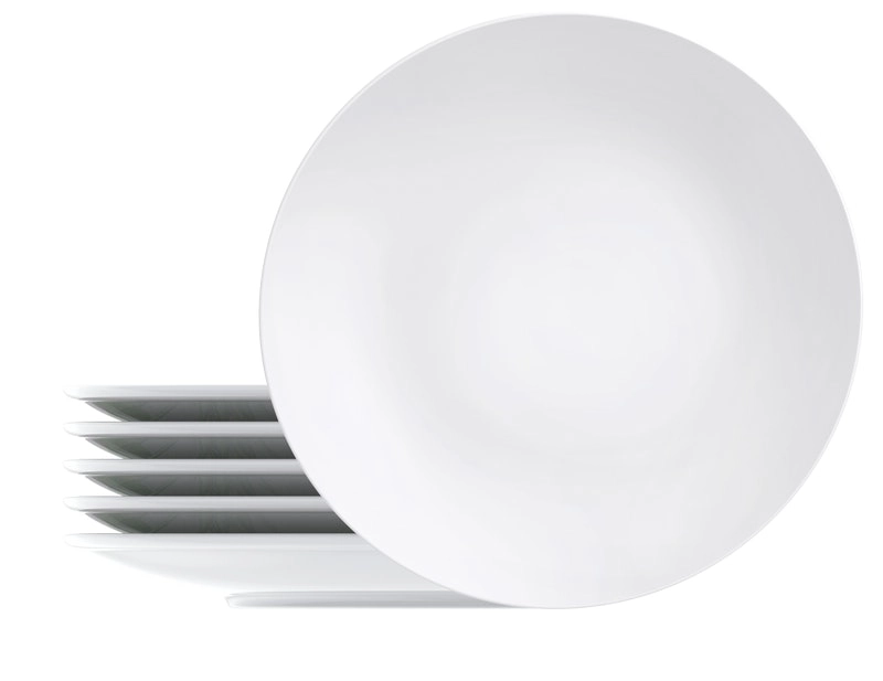 Tramontina Sophia 6-Piece Set of Decorated Porcelain Dinner Plates, 28 cm