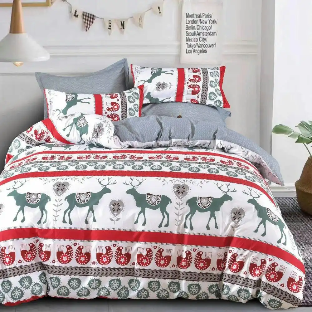 Reindeer Love CHRISTMAS Xmas Design Quilt Cover Set