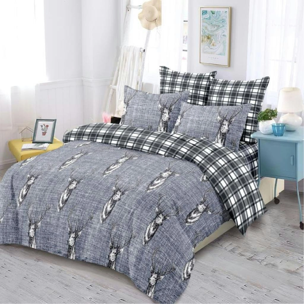 Deer Design Cotton Quilt Doona Duvet/Duvet Cover Pillowcase Set