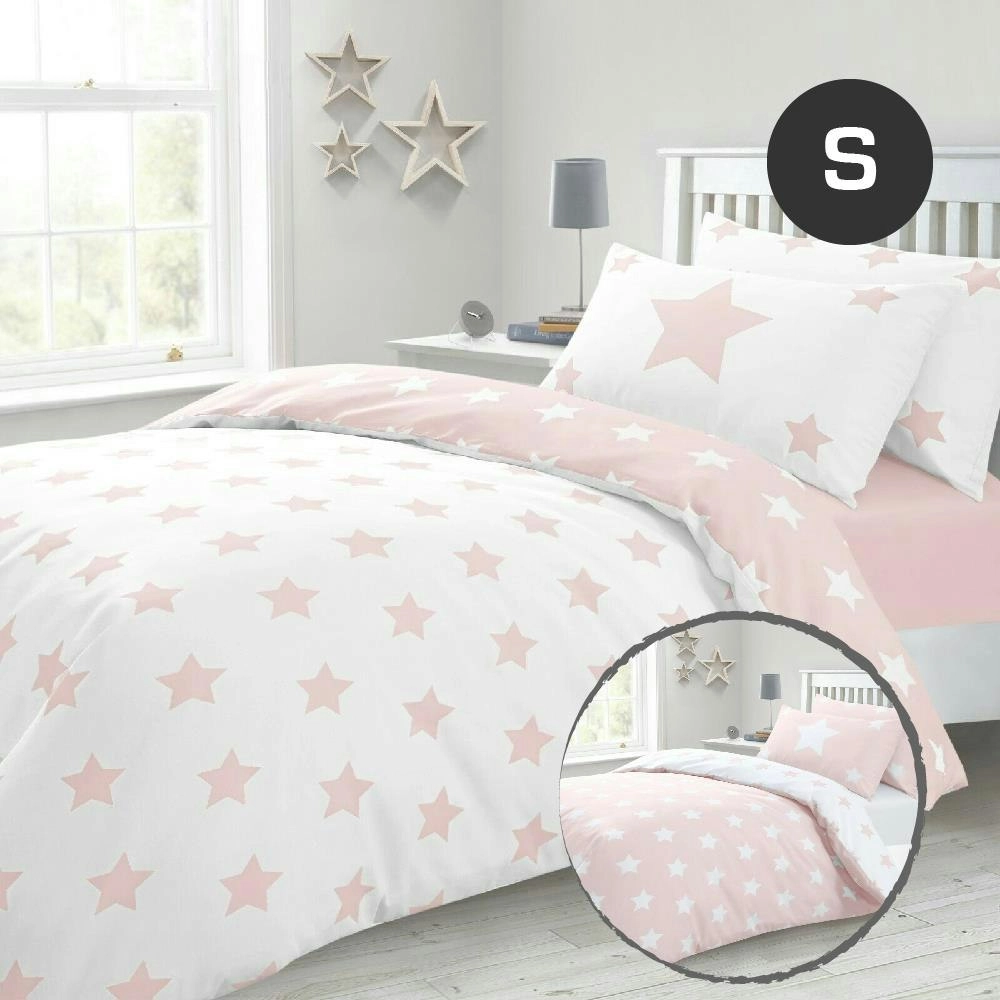 Pinkly Stars Quilt Doona Duvet Cover Set