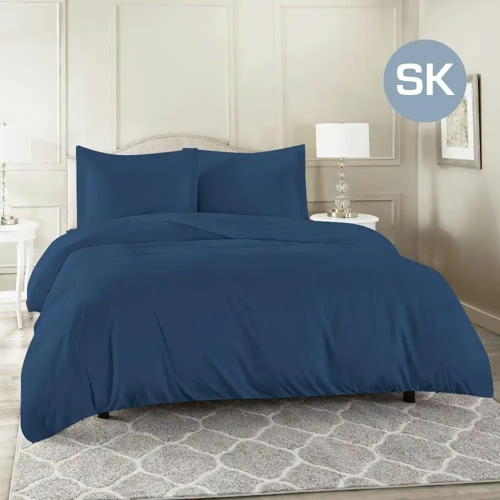 Super King Size Ocean Color 1000TC 100% Cotton Quilt Doona Duvet Cover Pillowcase Set